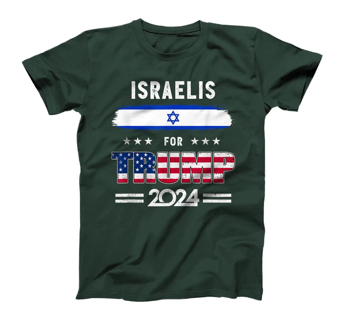Israelis for Trump 2024 Israel Flag Patriotic Supporter T-Shirt