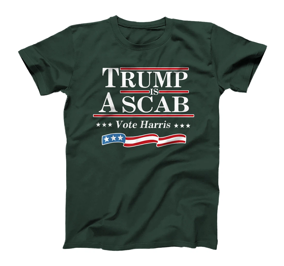 Retro Vote For Harris 2024 Trump Is A Scab Vote Harris T-Shirt
