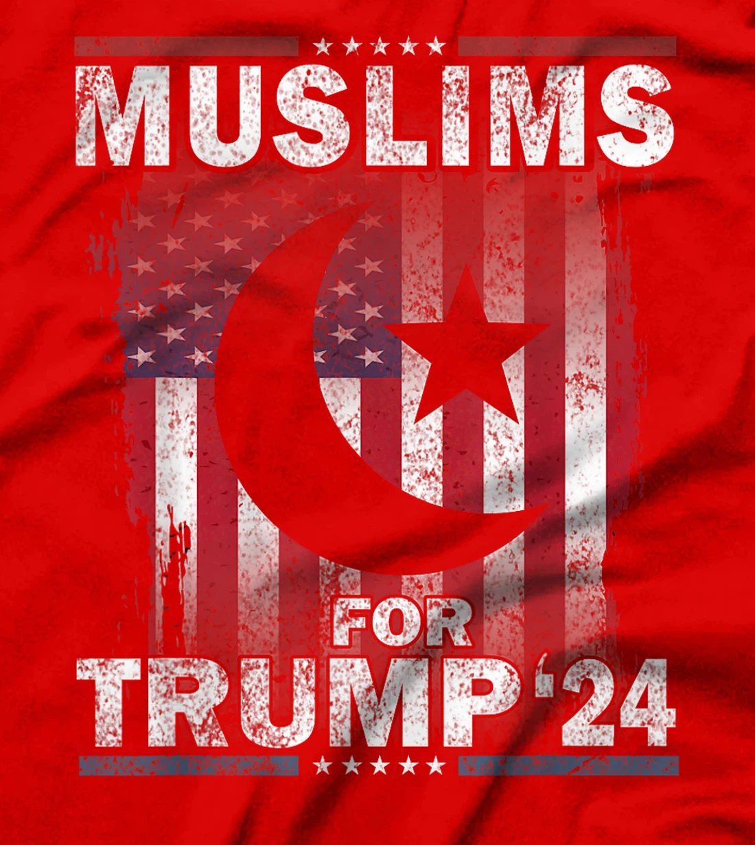 Muslims For Trump 2024 Donald Trump 2024 Elections USA Flag T-Shirt