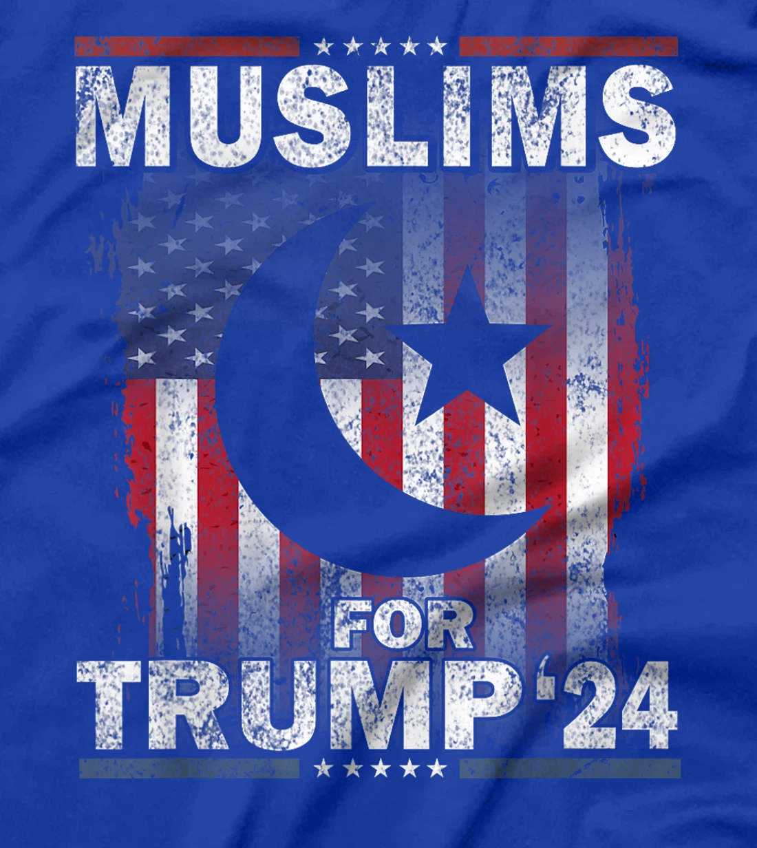Muslims For Trump 2024 Donald Trump 2024 Elections USA Flag T-Shirt