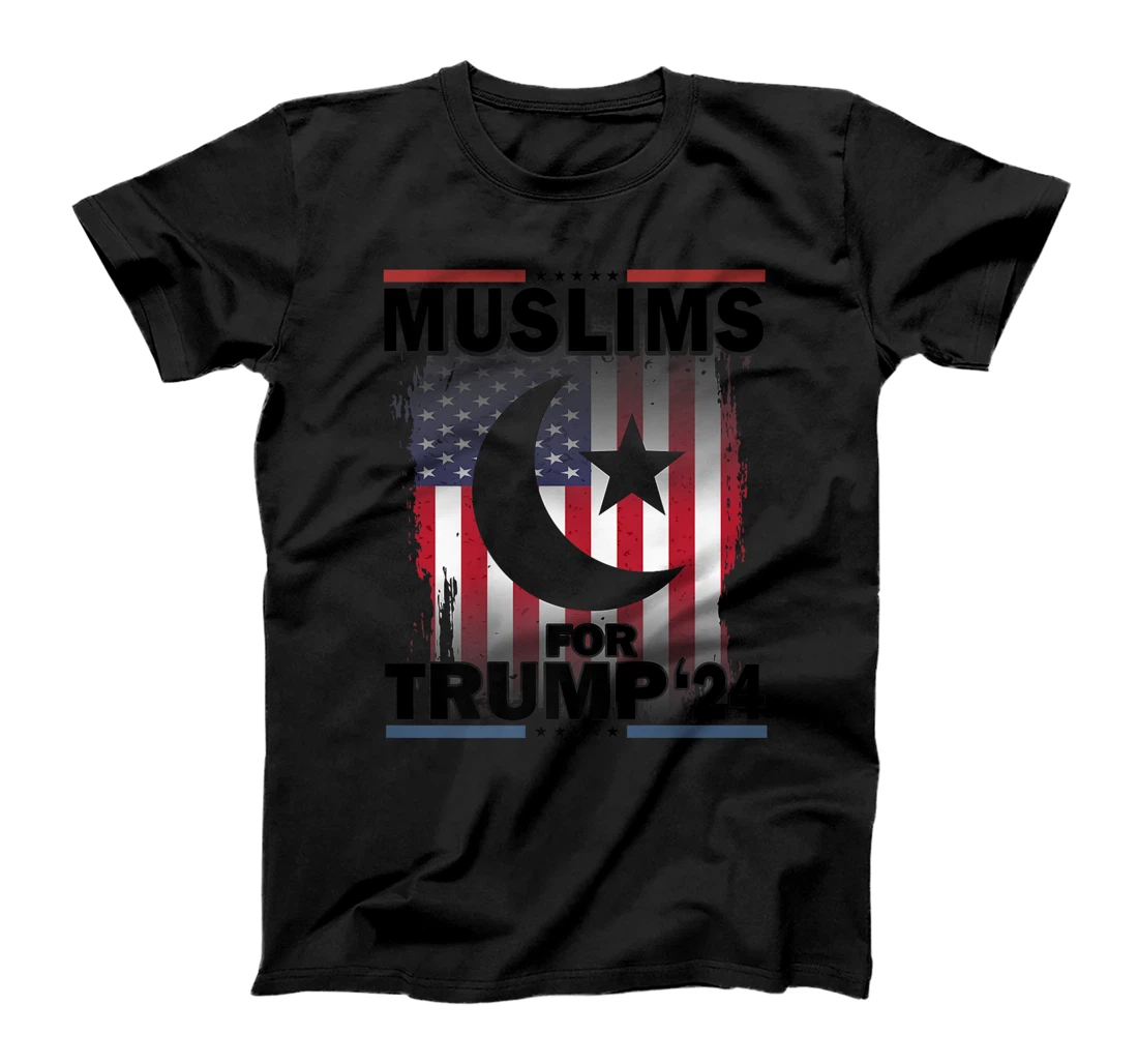 Muslims For Trump 2024 Donald Trump 2024 Elections USA Flag Premium T-Shirt