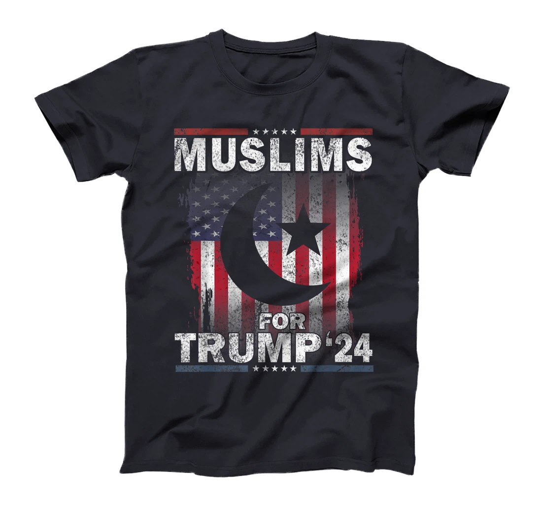 Muslims For Trump 2024 Donald Trump 2024 Elections USA Flag T-Shirt