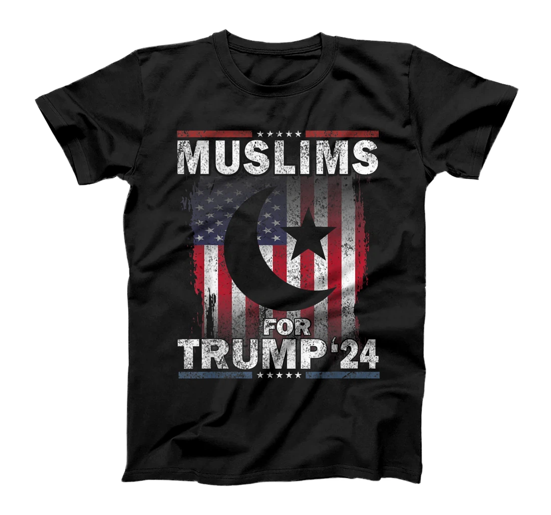 Muslims For Trump 2024 Donald Trump 2024 Elections USA Flag T-Shirt