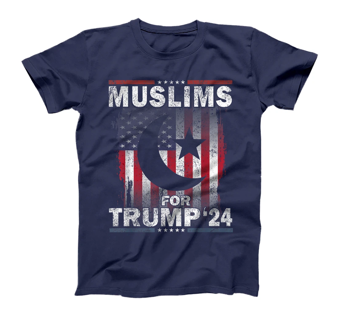 Muslims For Trump 2024 Donald Trump 2024 Elections USA Flag T-Shirt
