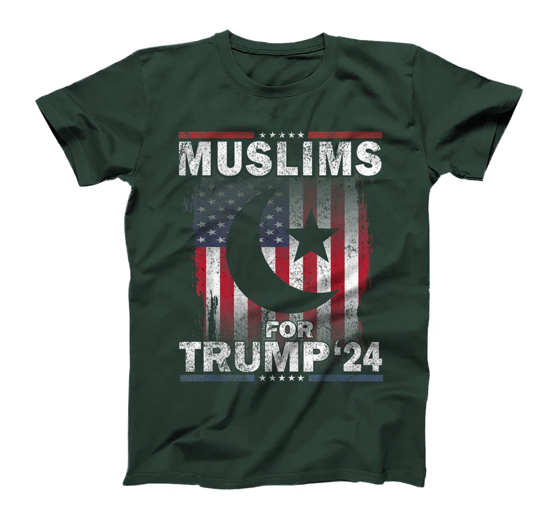Muslims For Trump 2024 Donald Trump 2024 Elections USA Flag T-Shirt