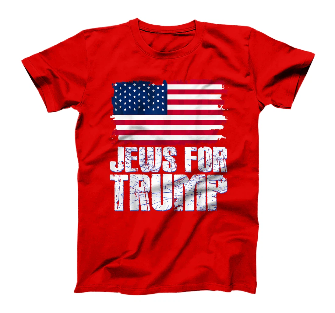 Jews For Trump Jewish American Flag Trump Voter T-Shirt