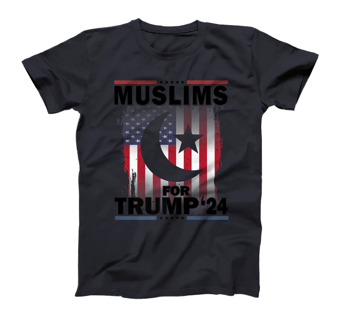 Muslims For Trump 2024 Donald Trump 2024 Elections USA Flag Premium T-Shirt