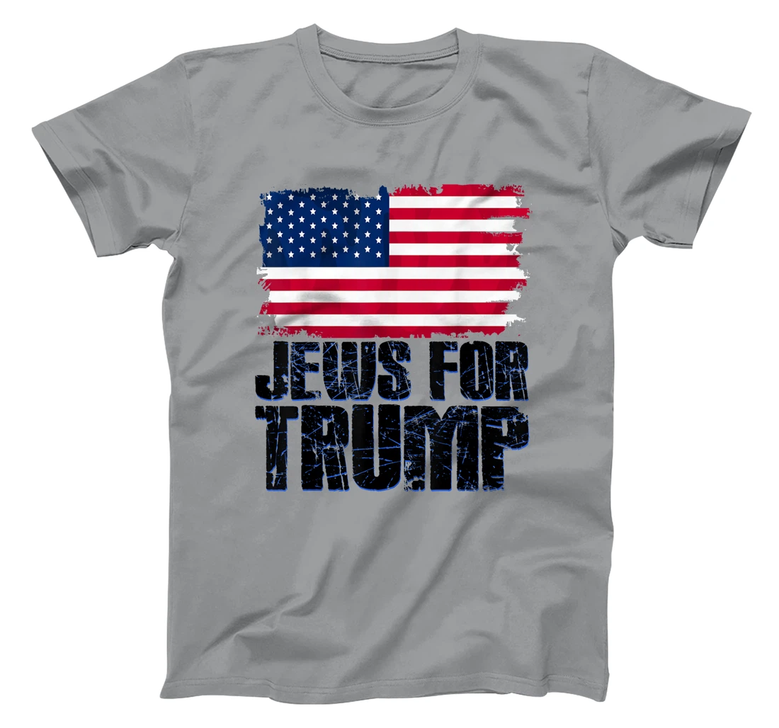 Womens Jews For Trump American Flag Jewish Republican T-Shirt