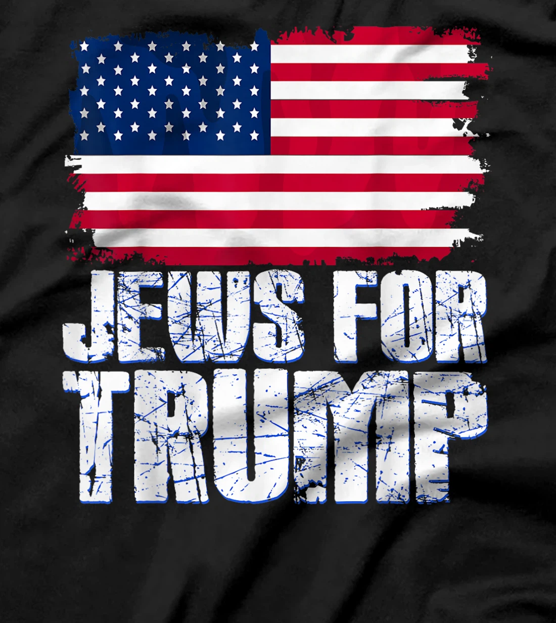 Jews For Trump Jewish Republican American Flag T-Shirt
