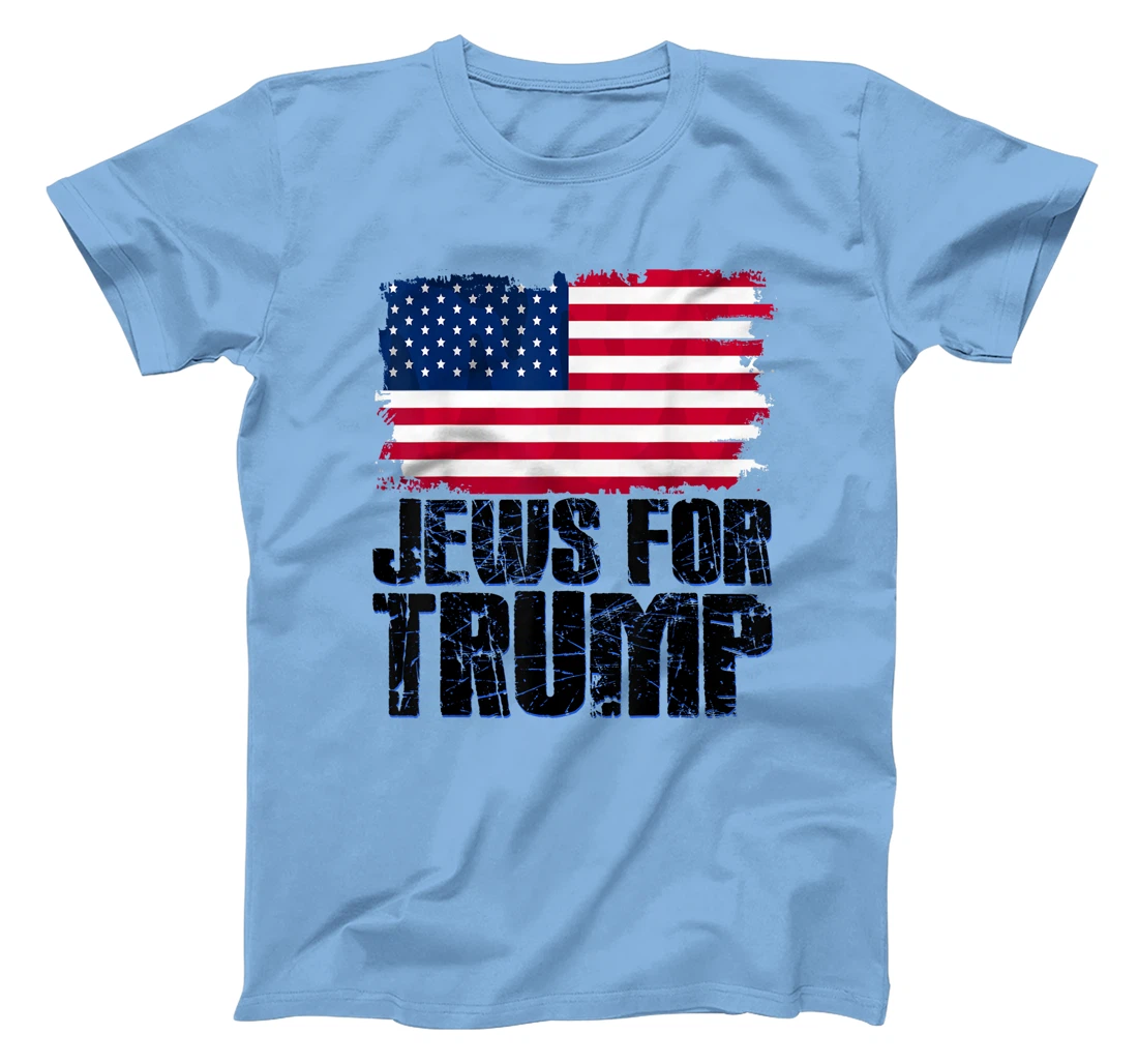 Womens Jews For Trump American Flag Jewish Republican T-Shirt