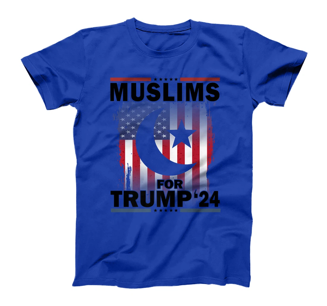Muslims For Trump 2024 Donald Trump 2024 Elections USA Flag Premium T-Shirt