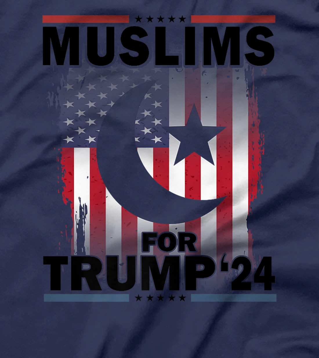 Muslims For Trump 2024 Donald Trump 2024 Elections USA Flag Premium T-Shirt