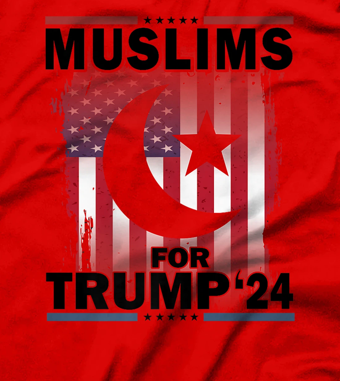 Muslims For Trump 2024 Donald Trump 2024 Elections USA Flag Premium T-Shirt