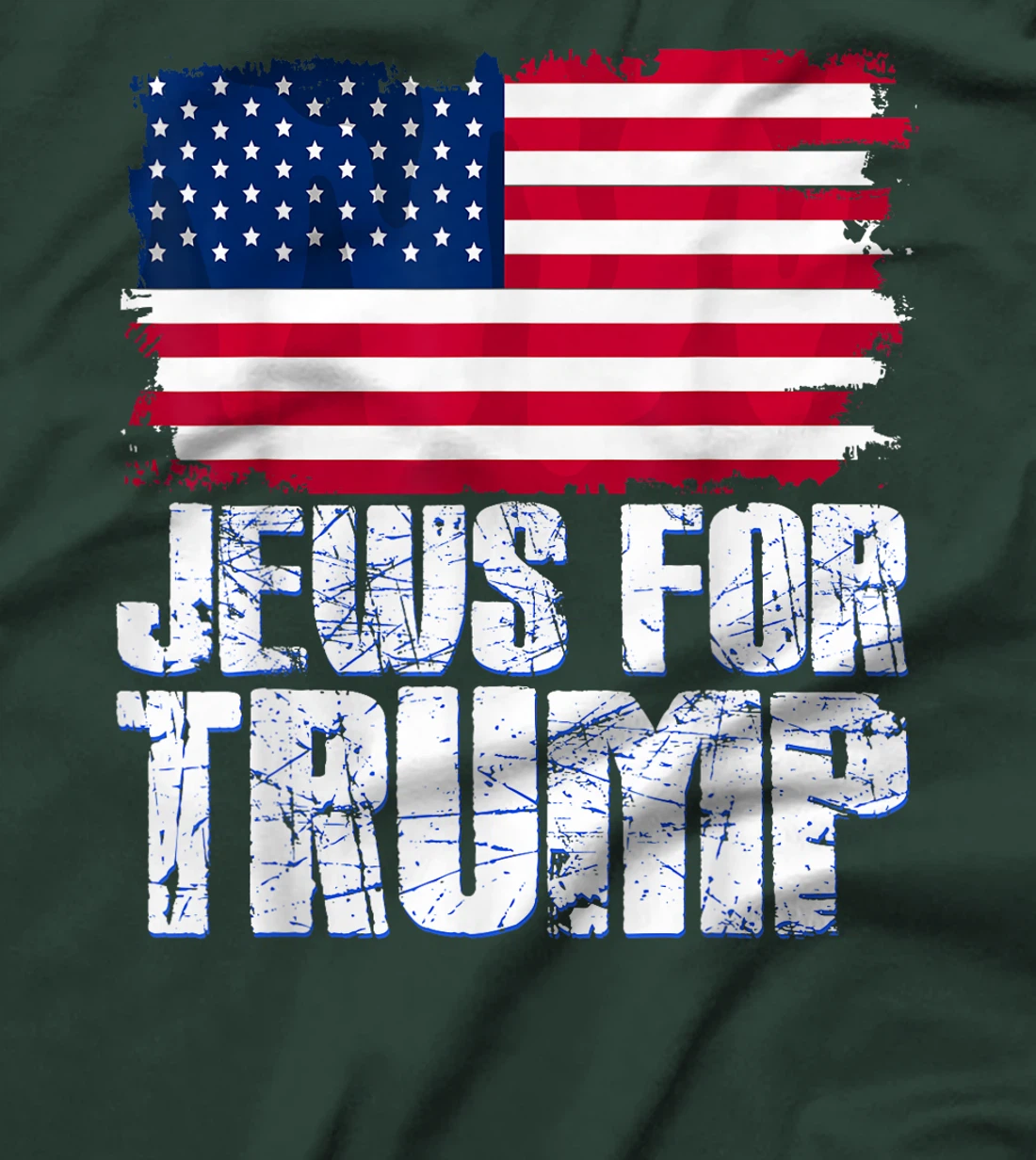 Jews For Trump Jewish Republican American Flag T-Shirt