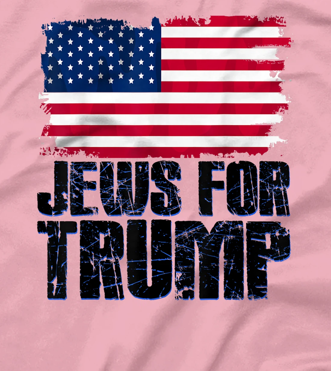 Womens Jews For Trump American Flag Jewish Republican T-Shirt