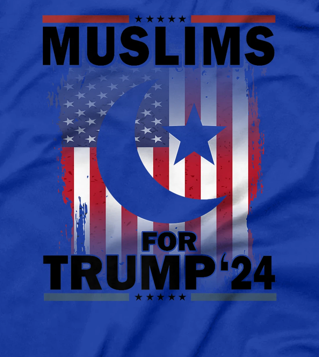 Muslims For Trump 2024 Donald Trump 2024 Elections USA Flag Premium T-Shirt