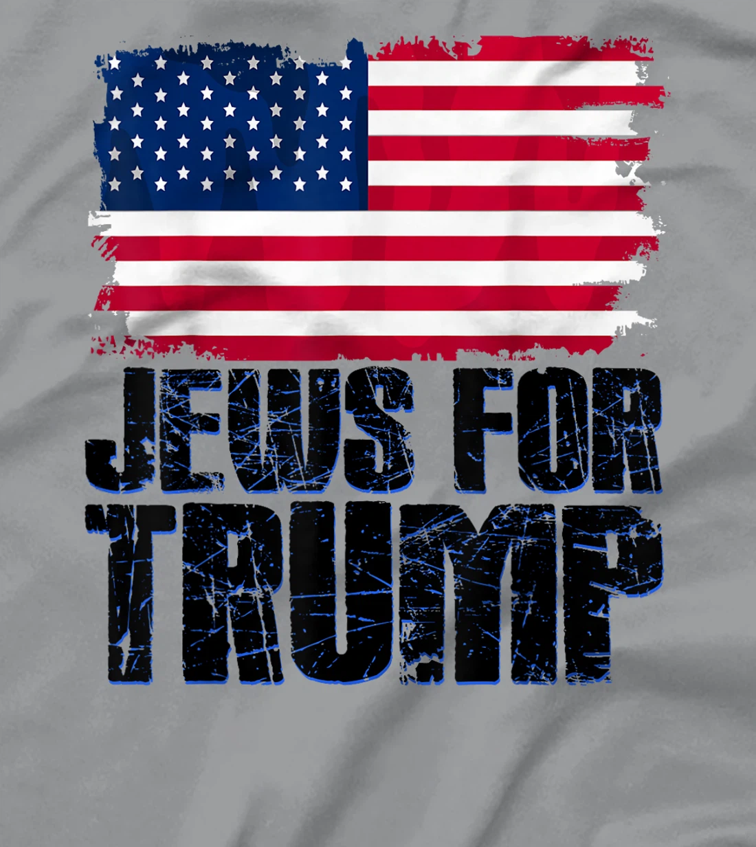 Womens Jews For Trump American Flag Jewish Republican T-Shirt