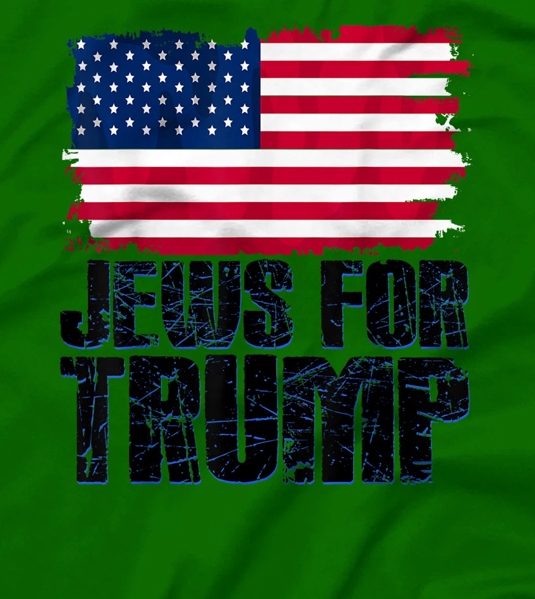 Womens Jews For Trump American Flag Jewish Republican T-Shirt