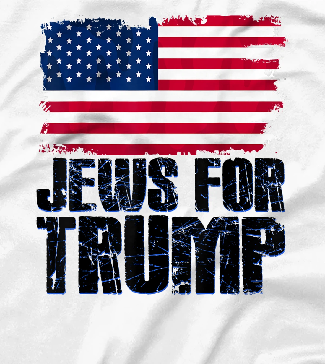 Womens Jews For Trump American Flag Jewish Republican T-Shirt