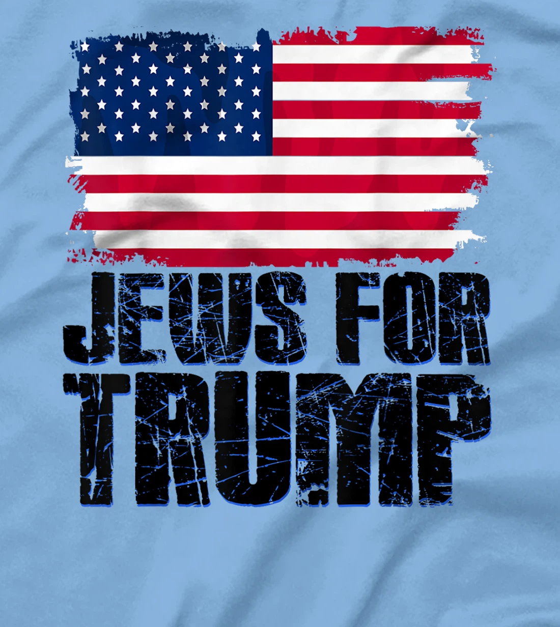 Womens Jews For Trump American Flag Jewish Republican T-Shirt