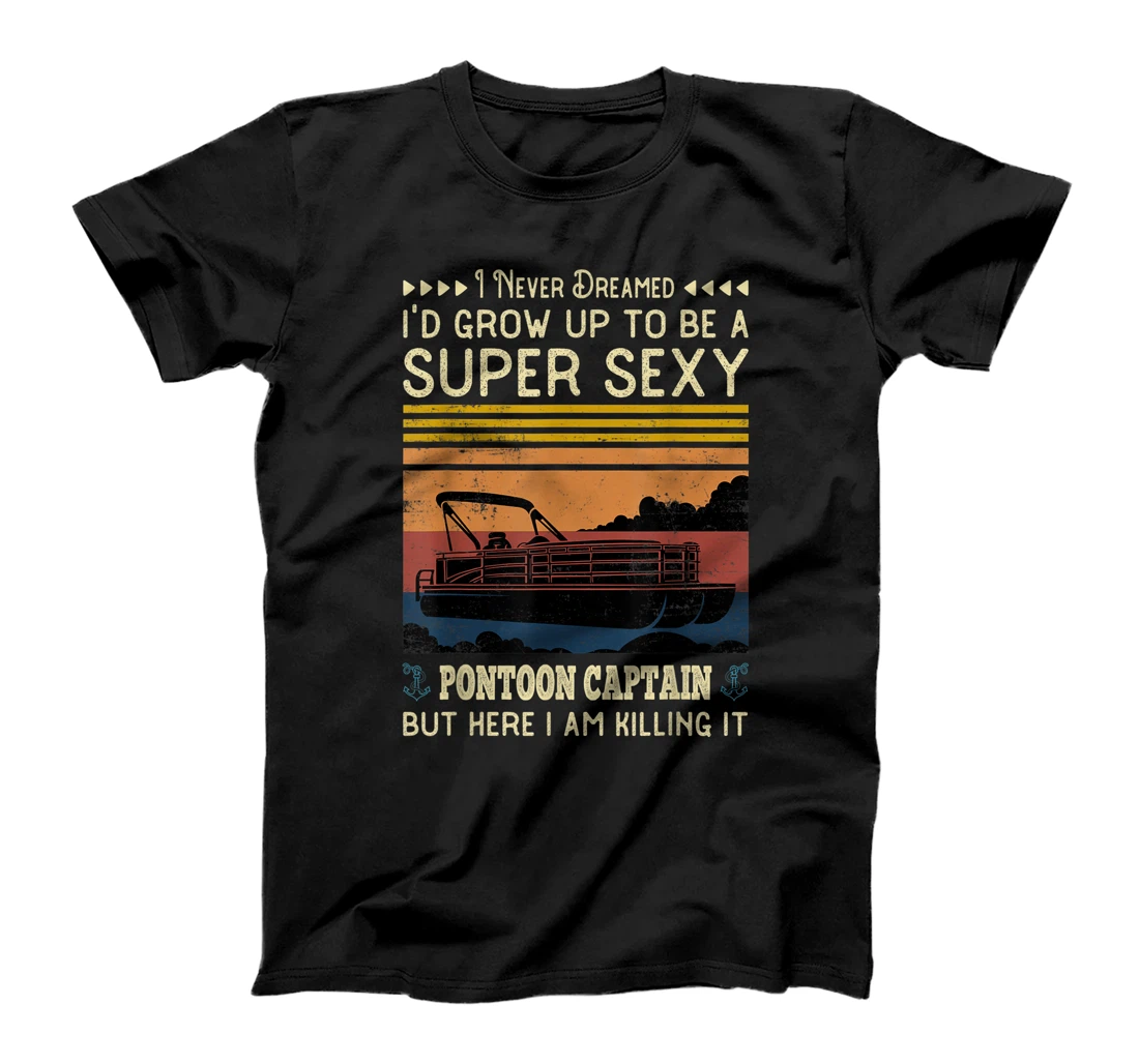 Pontoon Captain Funny Boaters Or Boat Driving Lovers Gift T-Shirt