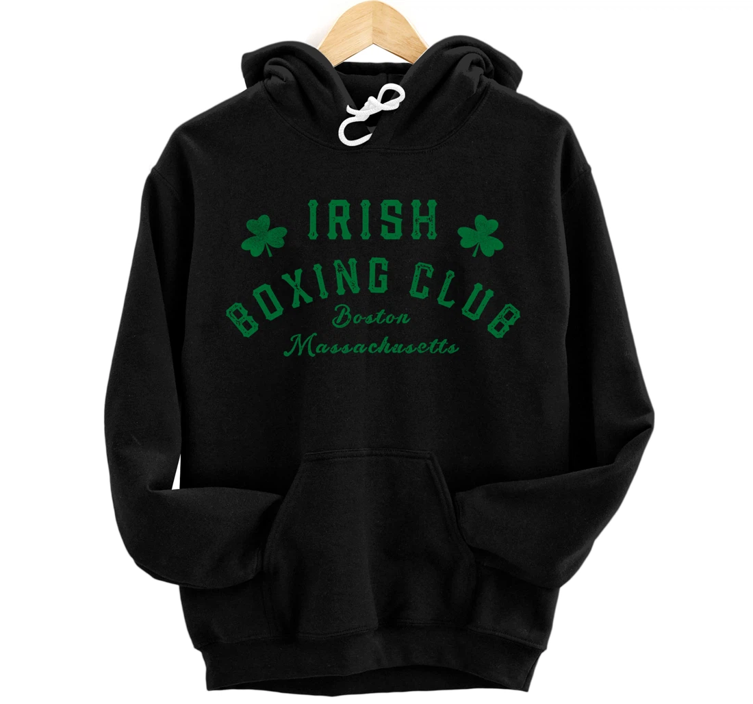 Irish Boxing Club Boston Massachusetts Hoodie Shamrock Pullover Hoodie