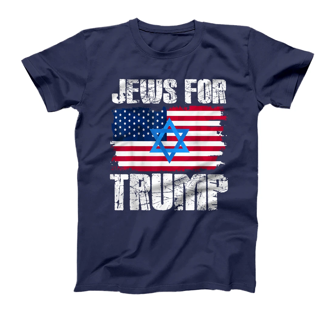Jews For Trump Jewish American Flag Republican T-Shirt