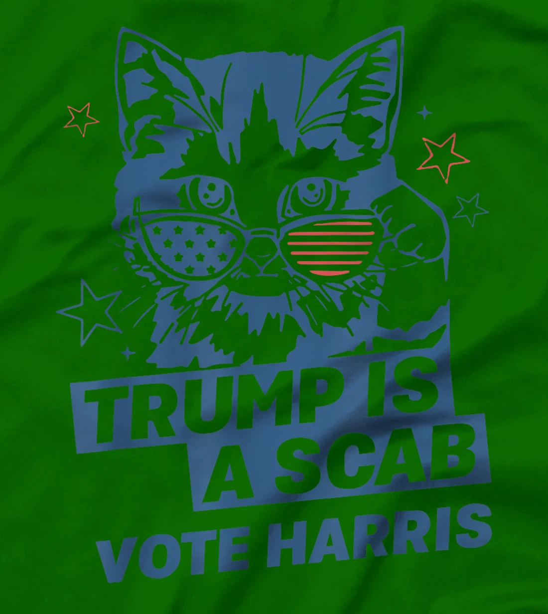 Cat Ladies Trump Is A Scab Vote Harris T-Shirt