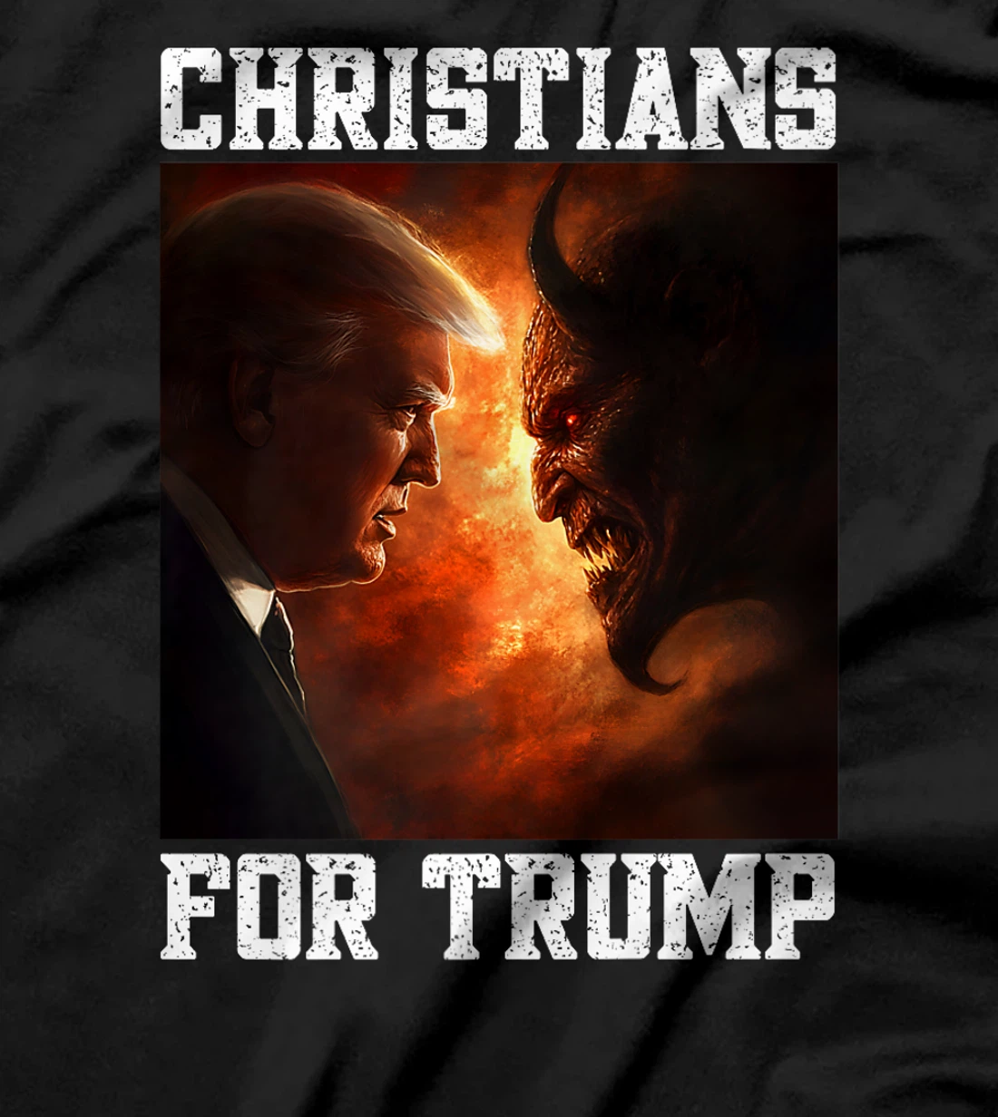 Righteous Trump Versus Devil Christians For President Trump Premium T-Shirt