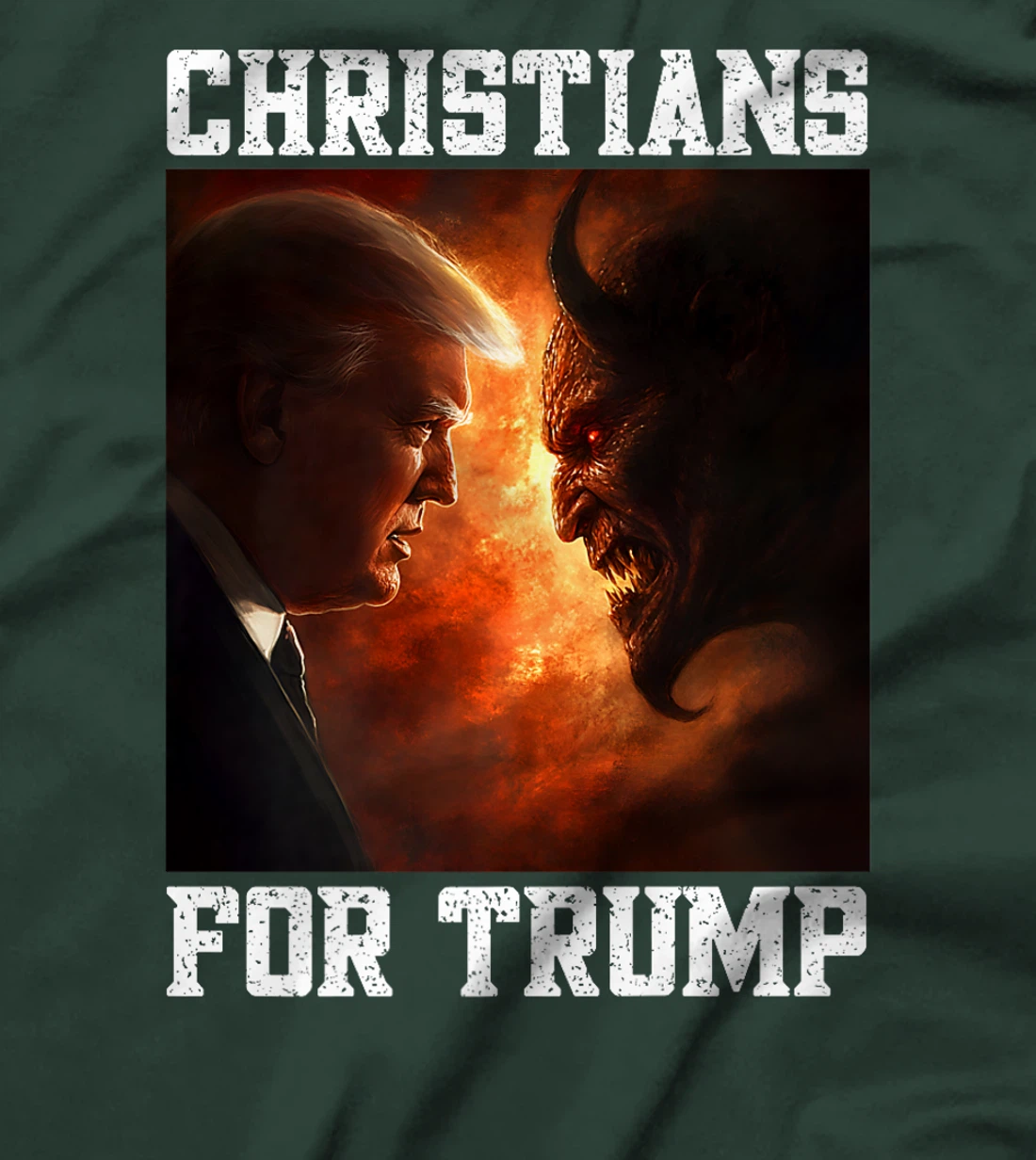 Righteous Trump Versus Devil Christians For President Trump Premium T-Shirt