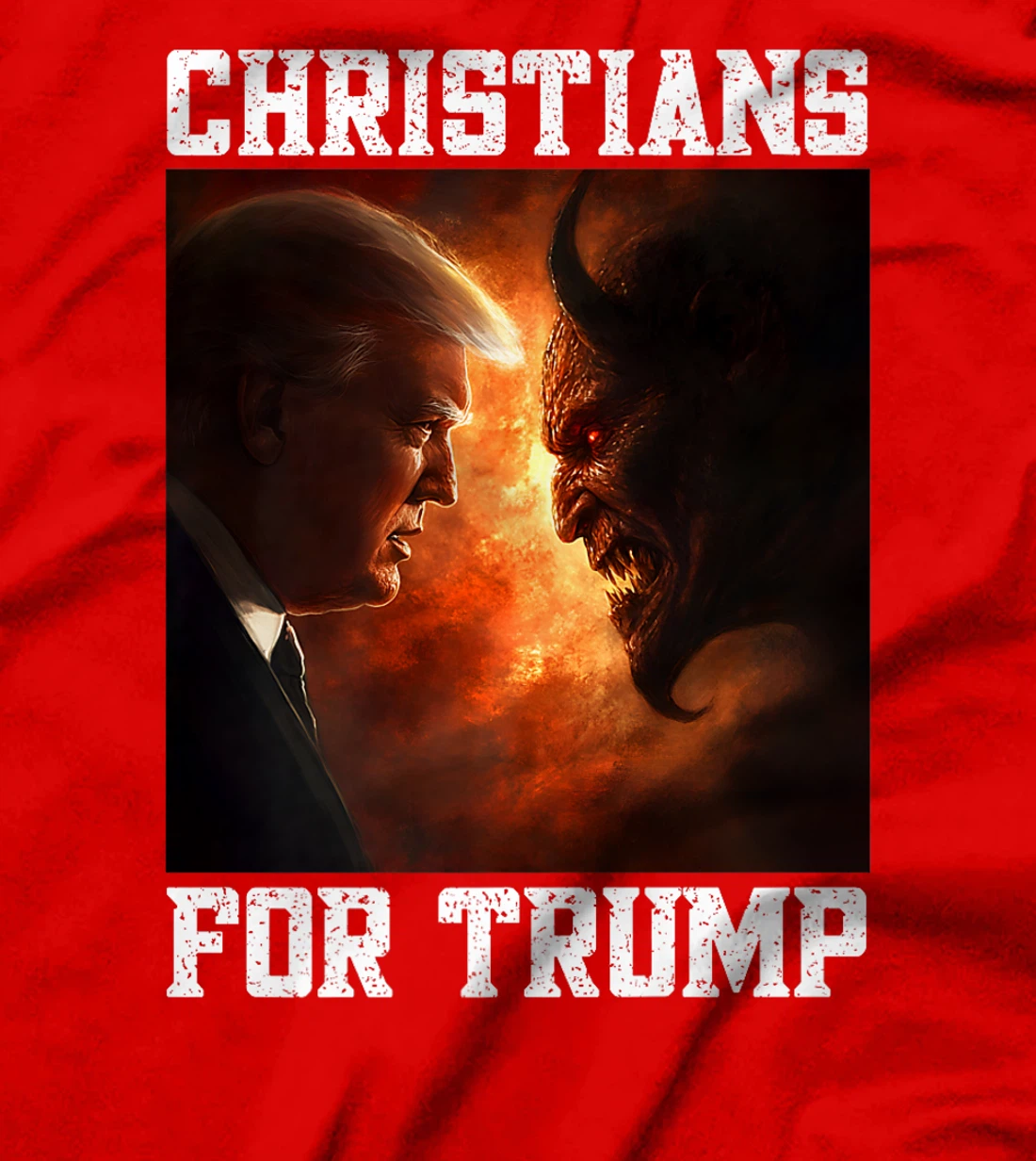 Righteous Trump Versus Devil Christians For President Trump Premium T-Shirt