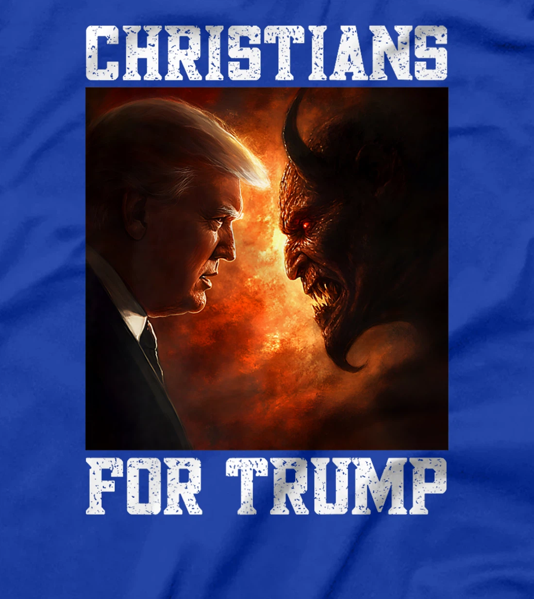 Righteous Trump Versus Devil Christians For President Trump Premium T-Shirt