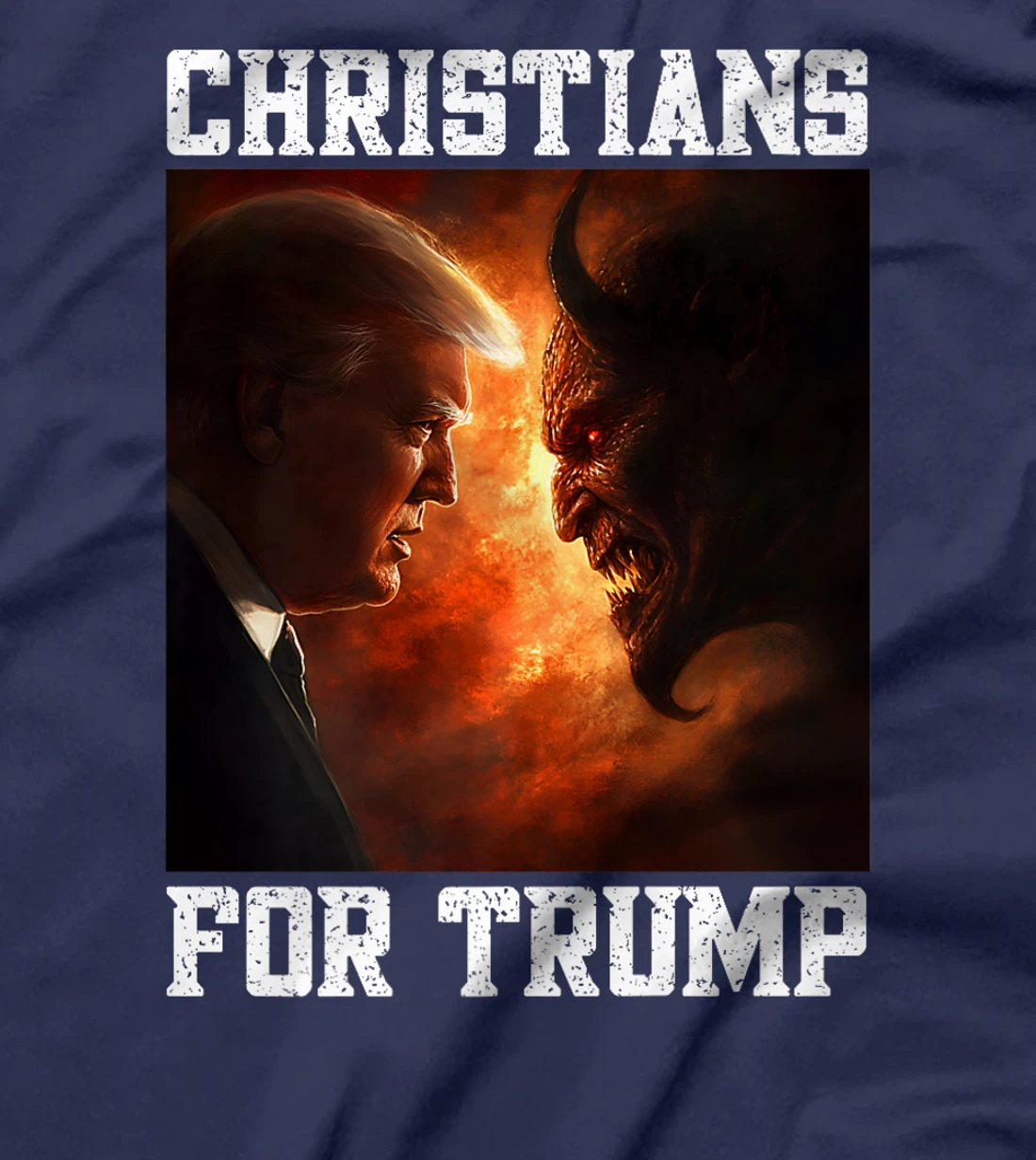 Righteous Trump Versus Devil Christians For President Trump Premium T-Shirt