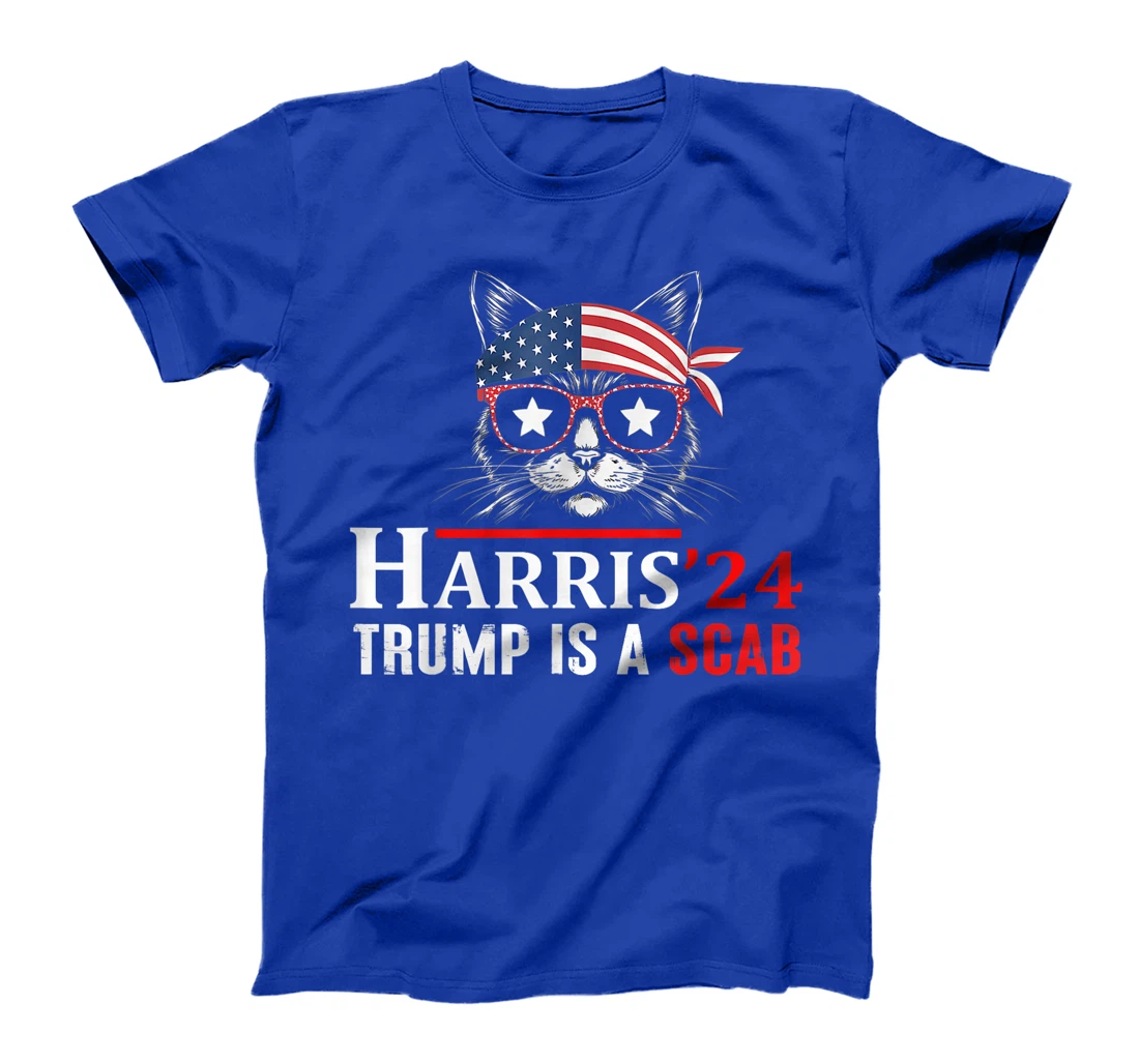 Donald Trump Is A Scab Vote Harris Valz Cat Lady T-Shirt