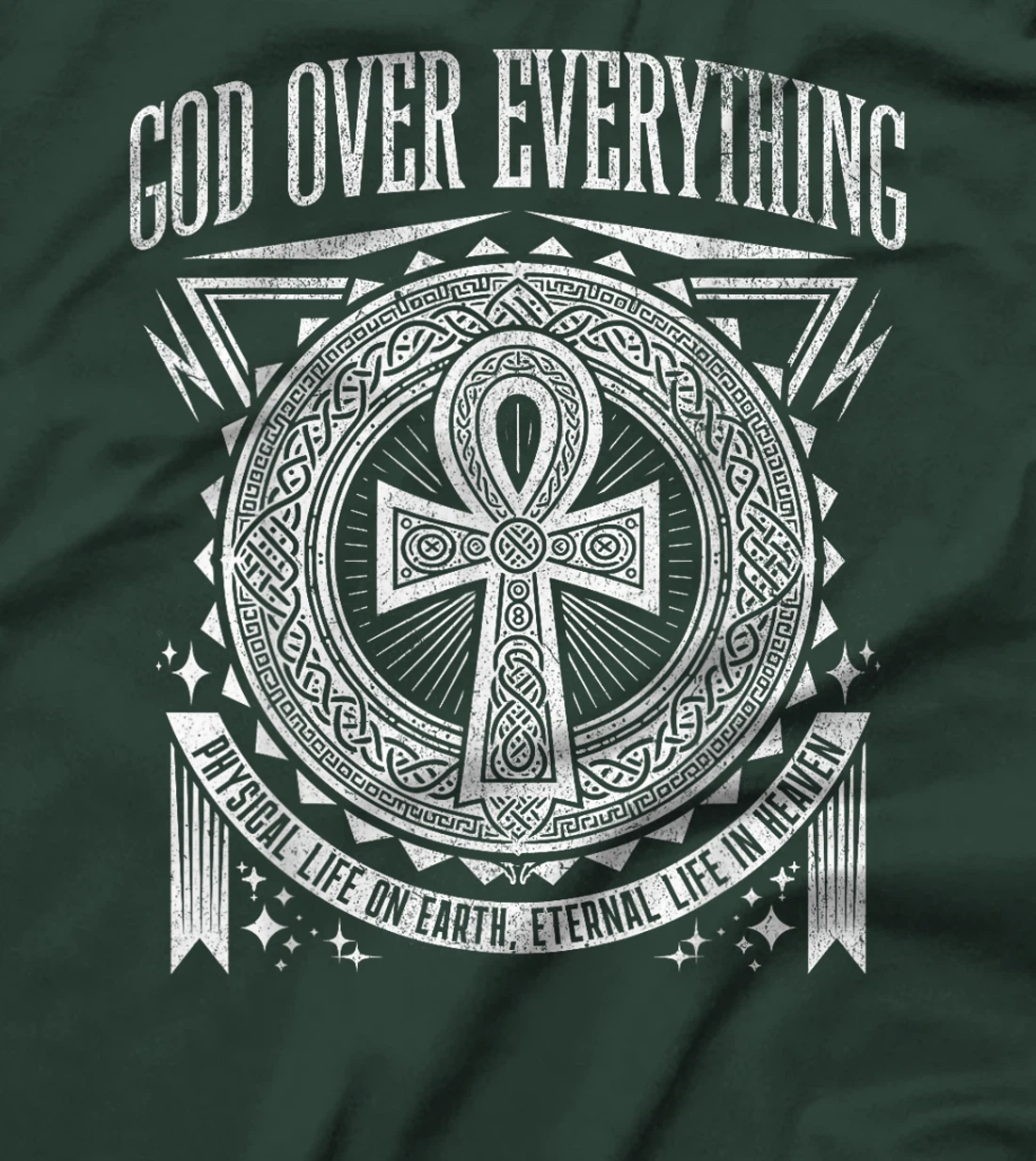Ankh Cross God Over Everything Egyptian Nubians Eye Horus T-Shirt