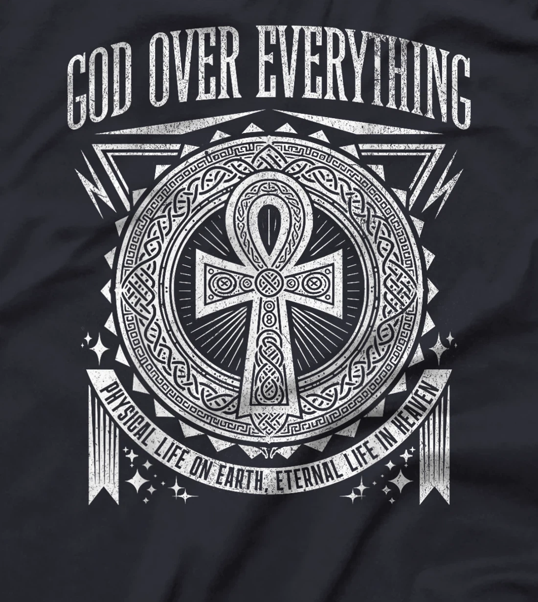 Ankh Cross God Over Everything Egyptian Nubians Eye Horus T-Shirt