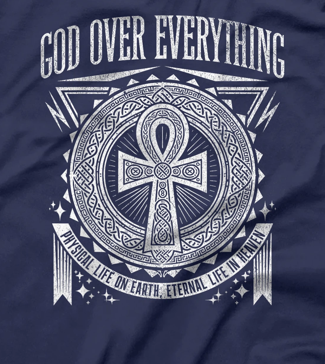 Ankh Cross God Over Everything Egyptian Nubians Eye Horus T-Shirt