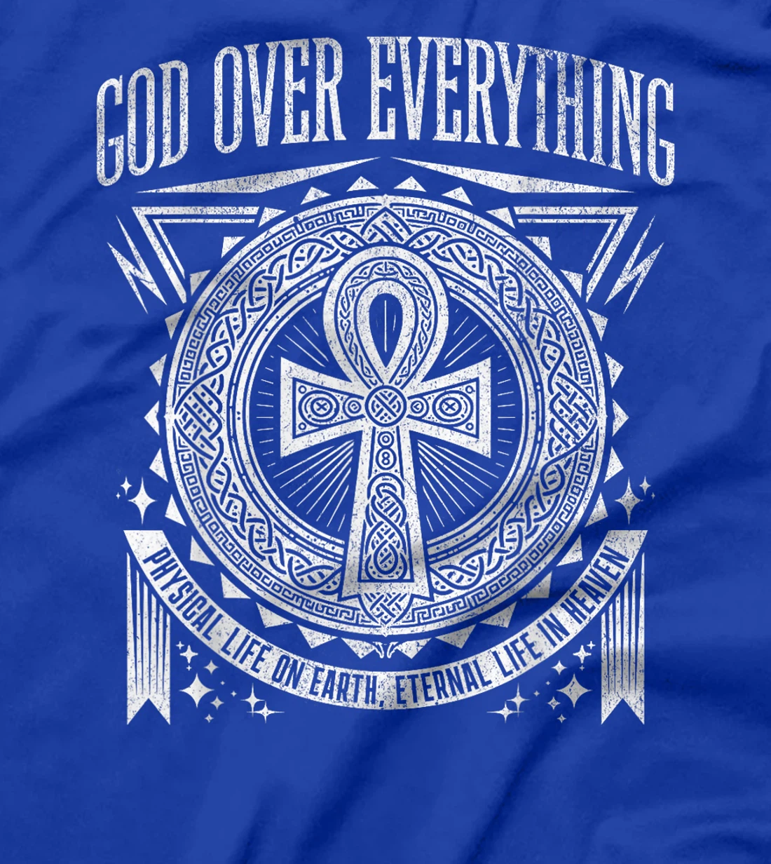 Ankh Cross God Over Everything Egyptian Nubians Eye Horus T-Shirt