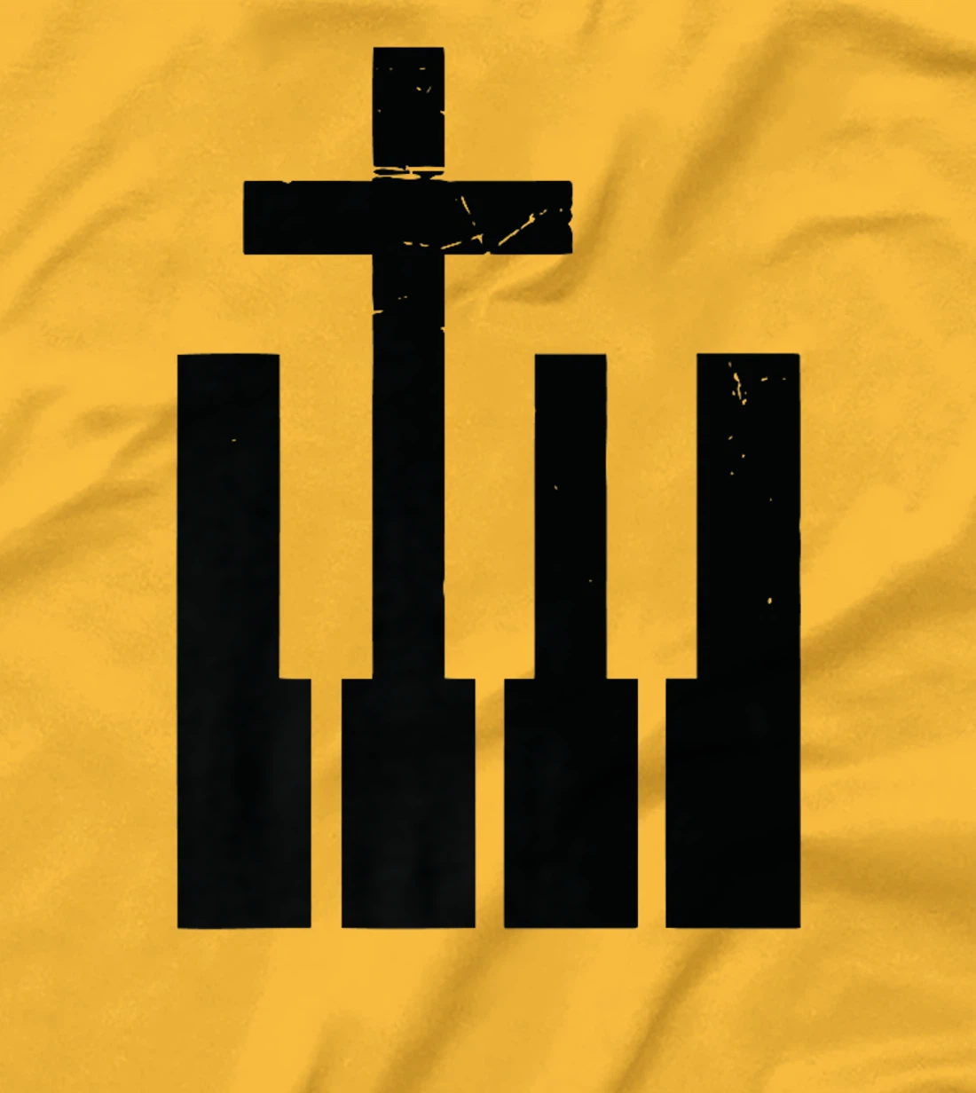 Christian Piano Cross Keyboard Pianist God Jesus Music Band Premium T-Shirt