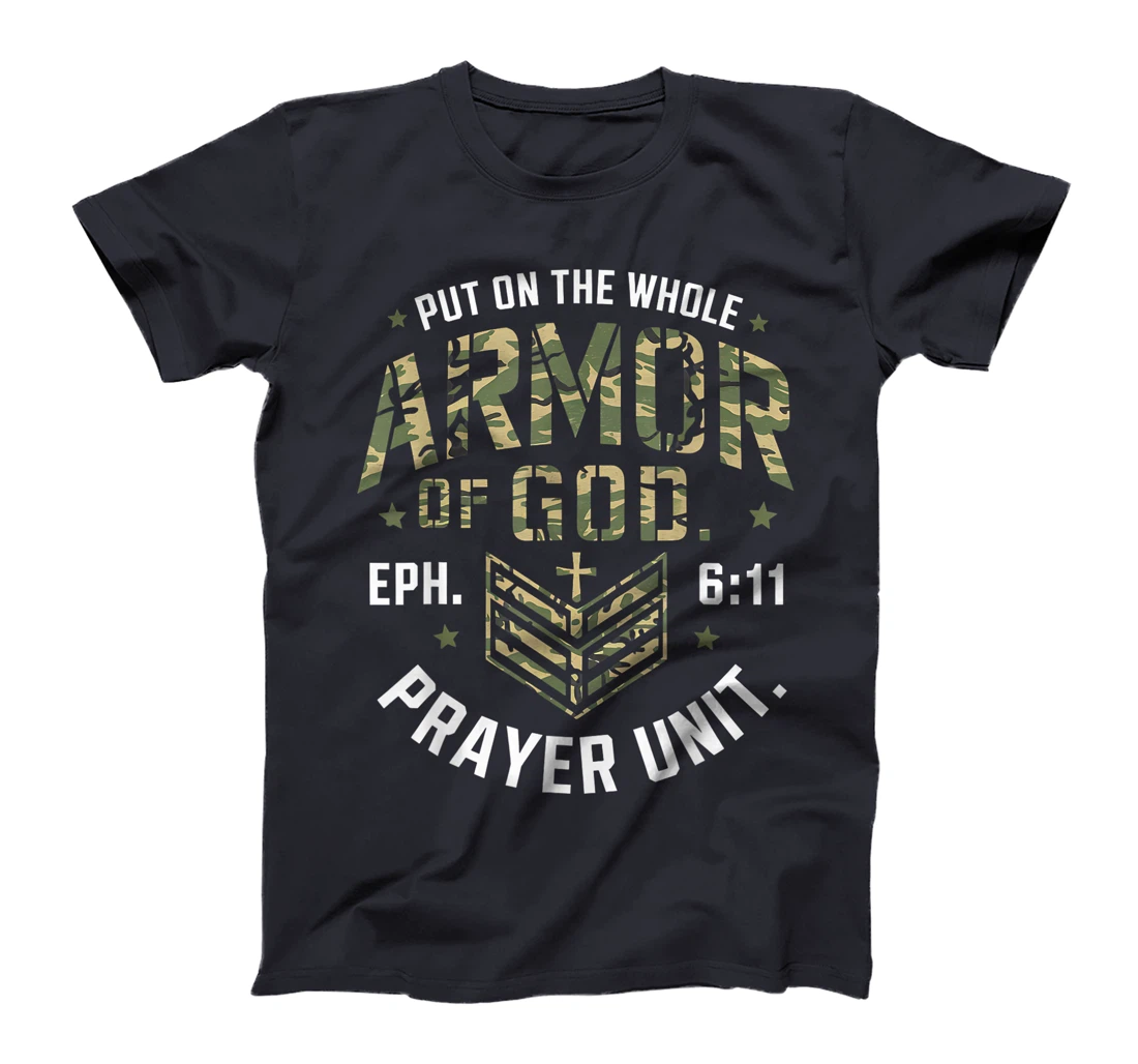Vintage Camo Armor Of God Christians Religious Camouflage T-Shirt