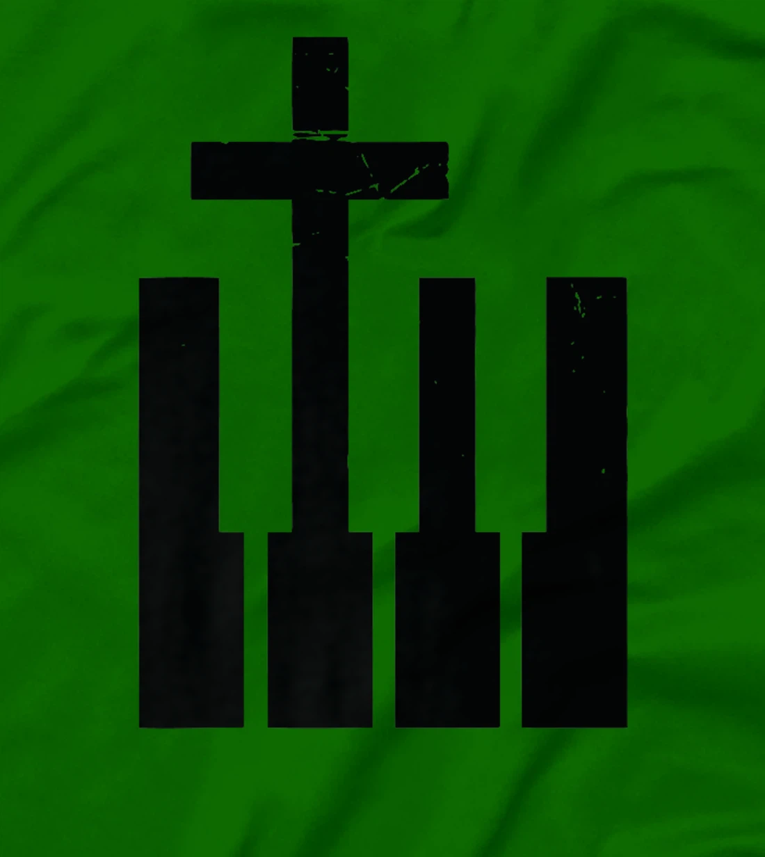 Christian Piano Cross Keyboard Pianist God Jesus Music Band Premium T-Shirt