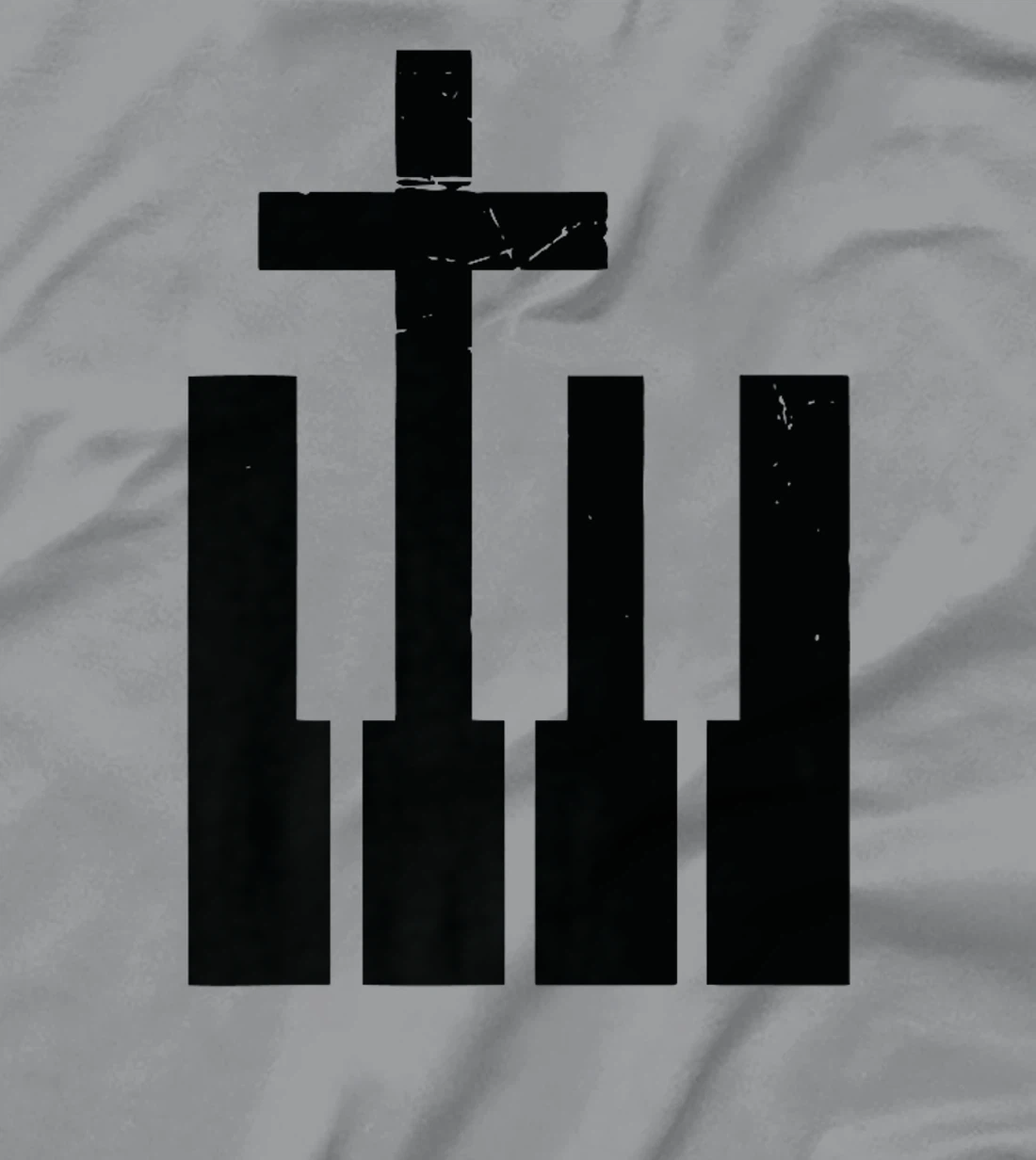 Christian Piano Cross Keyboard Pianist God Jesus Music Band Premium T-Shirt