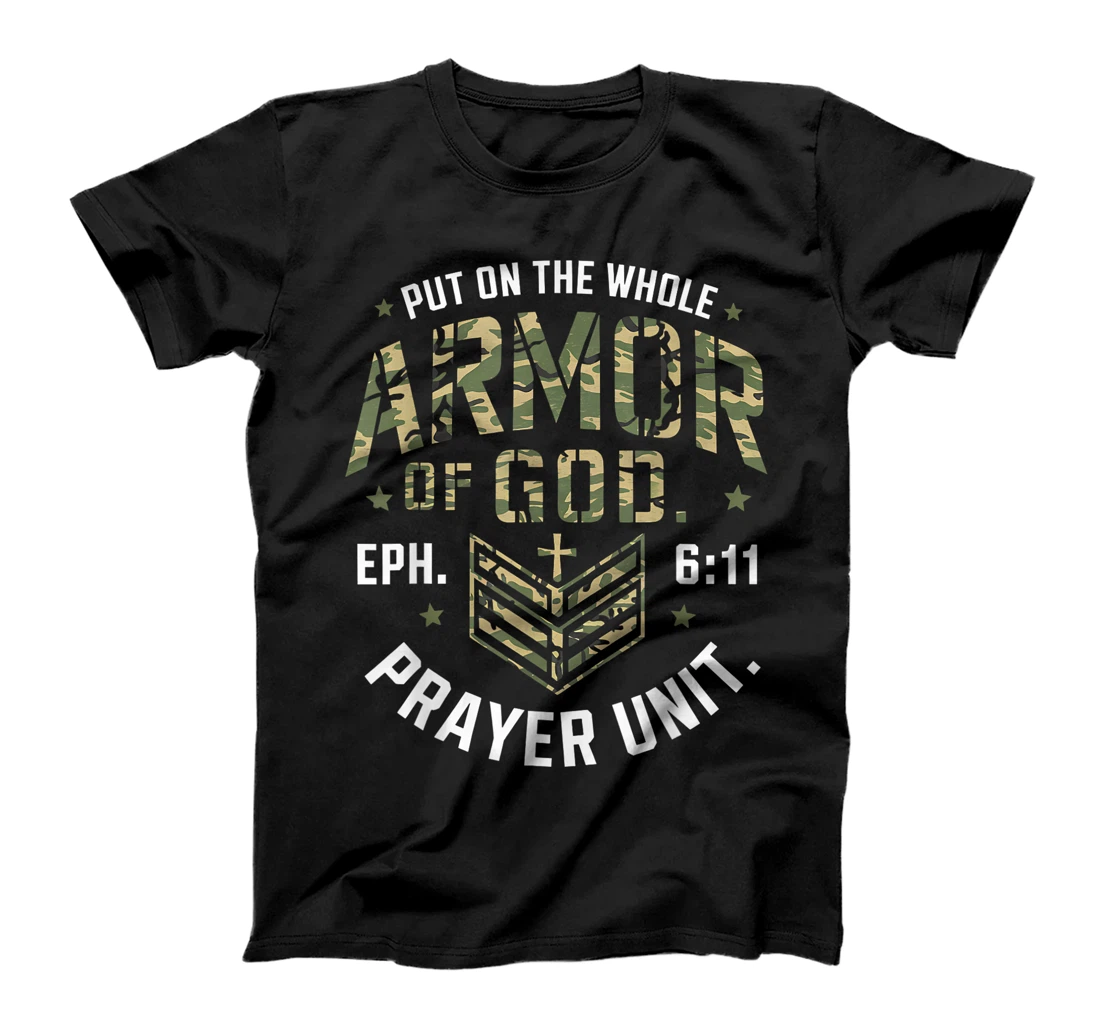 Vintage Camo Armor Of God Christians Religious Camouflage T-Shirt