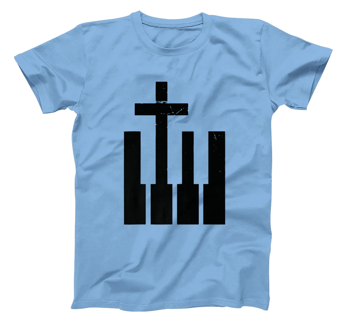 Christian Piano Cross Keyboard Pianist God Jesus Music Band Premium T-Shirt