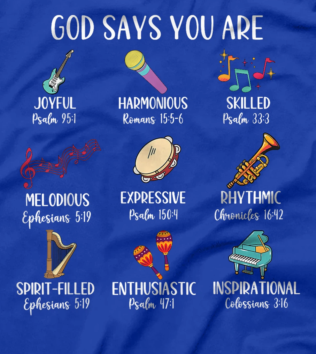 God Says I Am Christian Music Teacher Types Identification T-Shirt