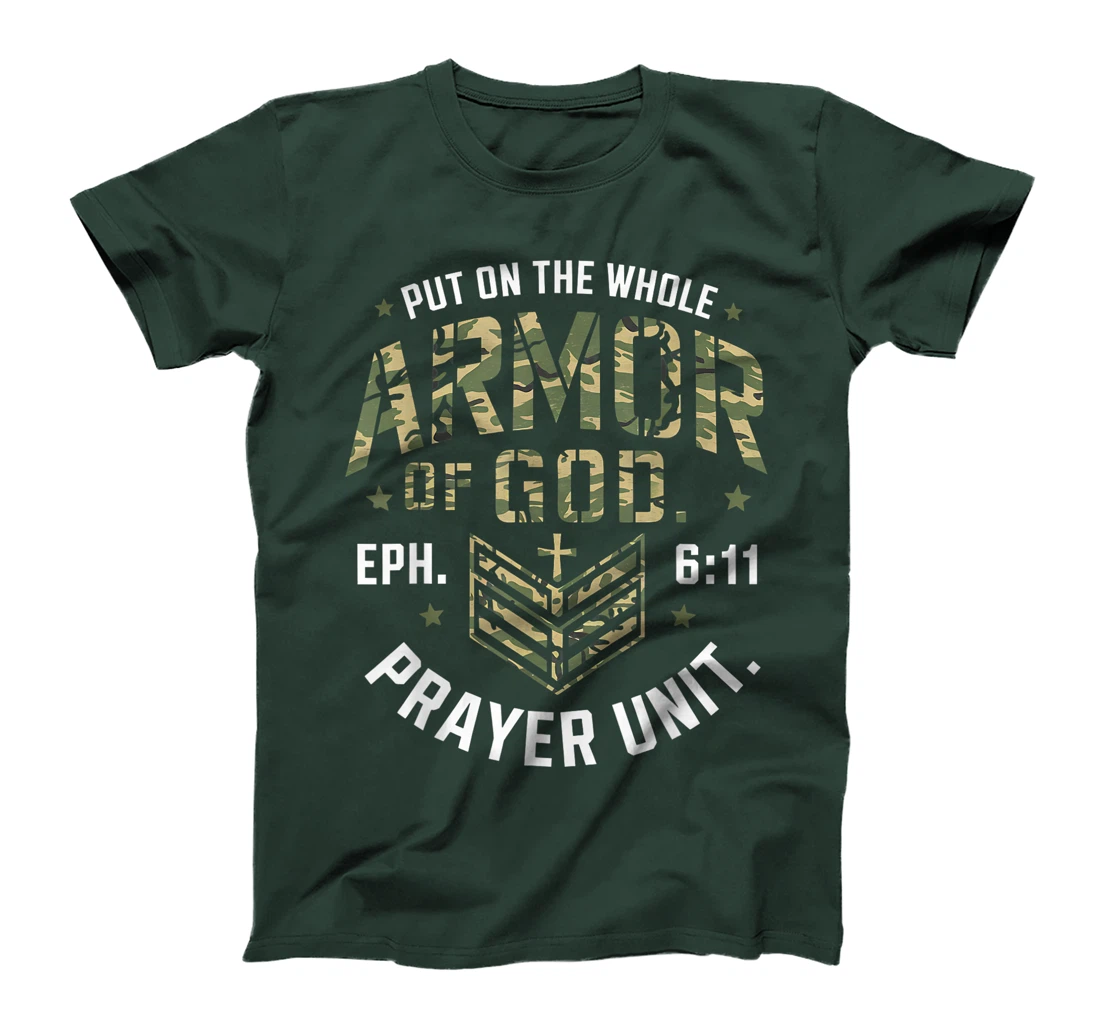 Vintage Camo Armor Of God Christians Religious Camouflage T-Shirt