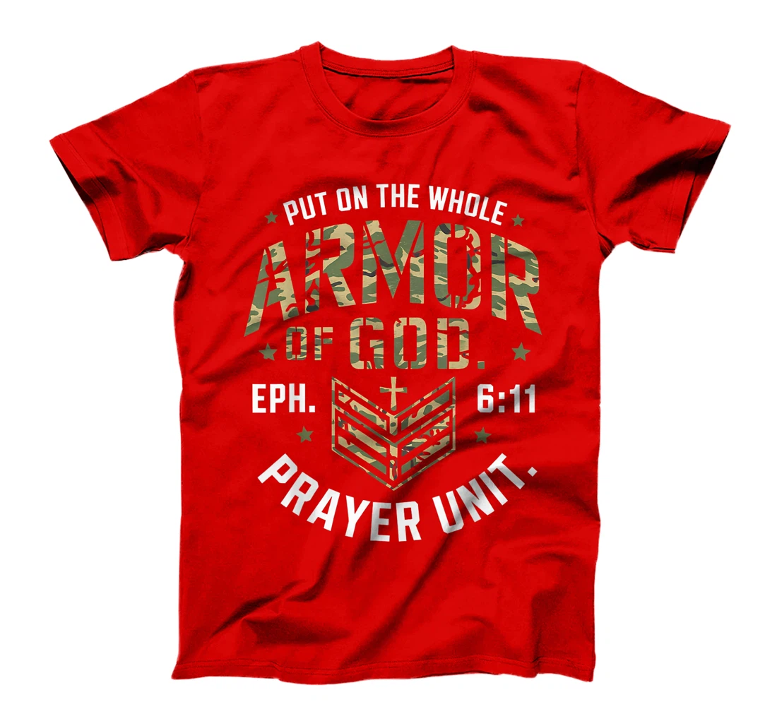 Vintage Camo Armor Of God Christians Religious Camouflage T-Shirt