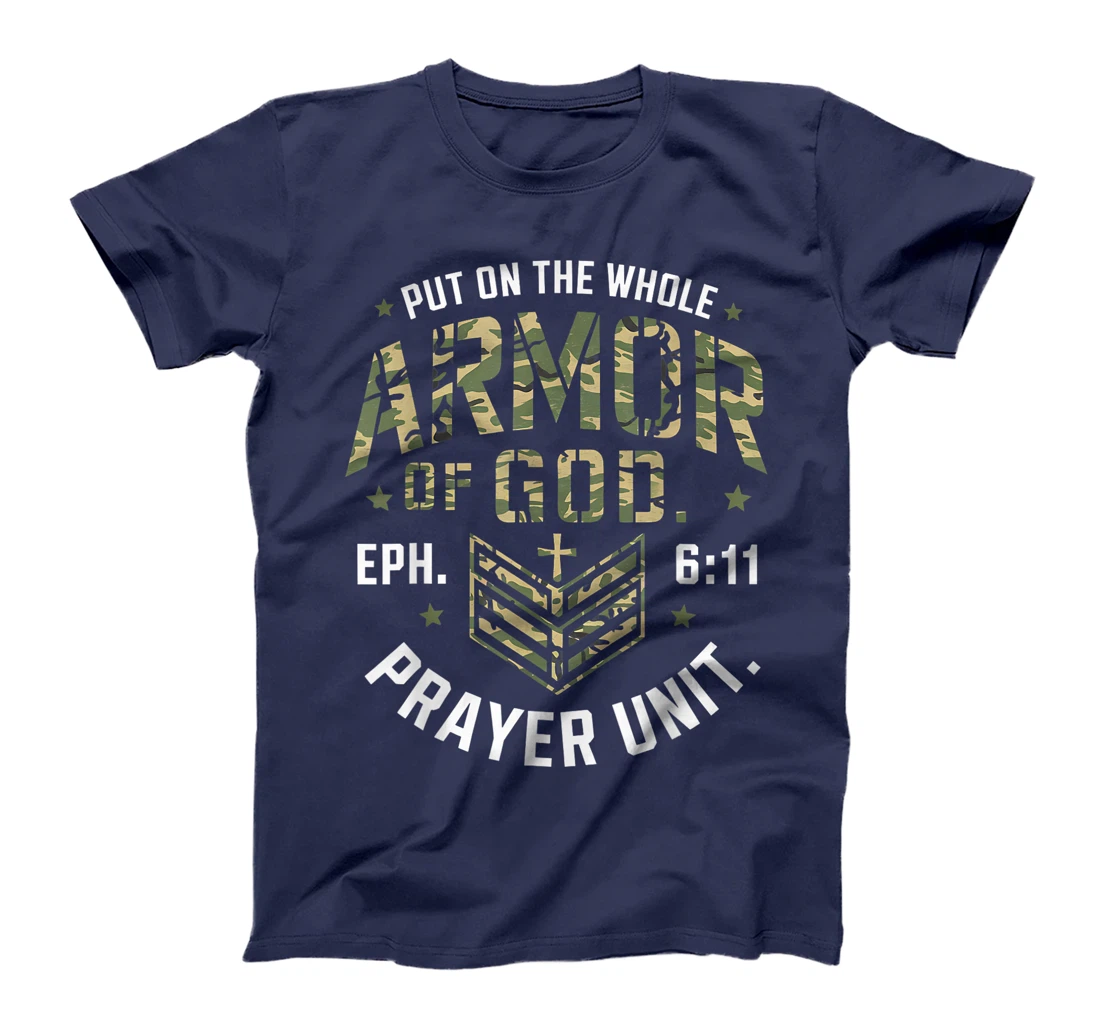 Vintage Camo Armor Of God Christians Religious Camouflage T-Shirt