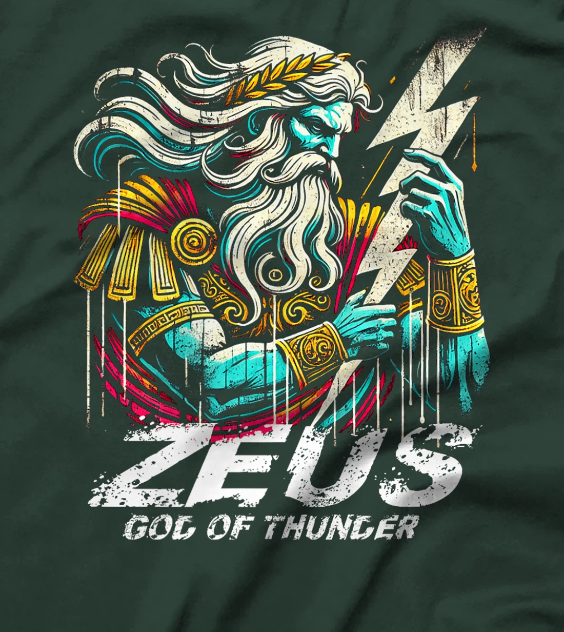 Zeus God of Thunder Greek Mythology Ancient Greece Premium T-Shirt