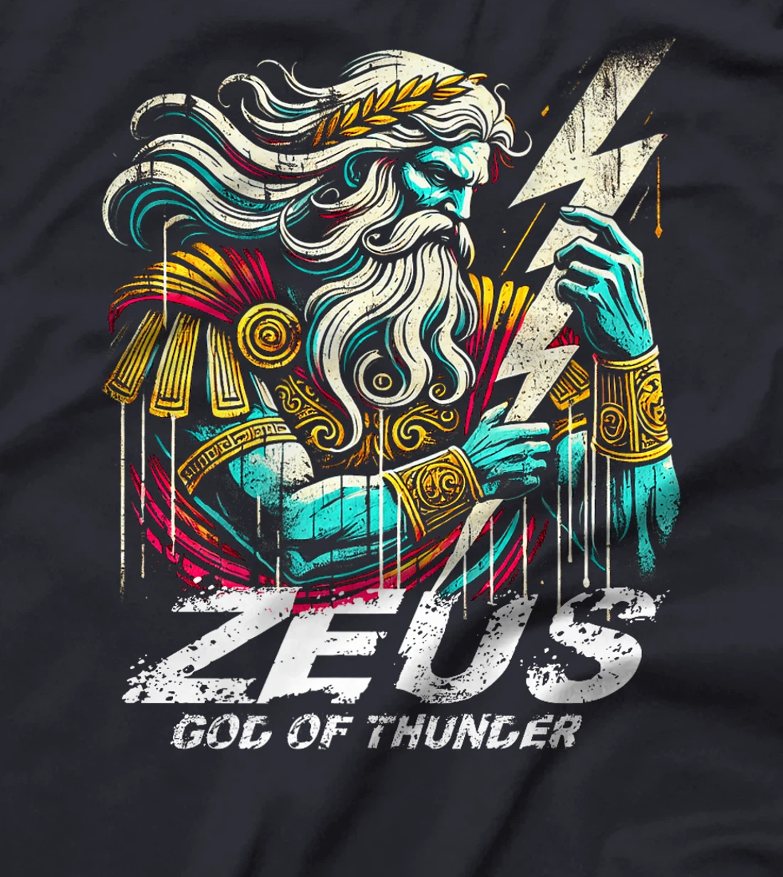 Zeus God of Thunder Greek Mythology Ancient Greece Premium T-Shirt